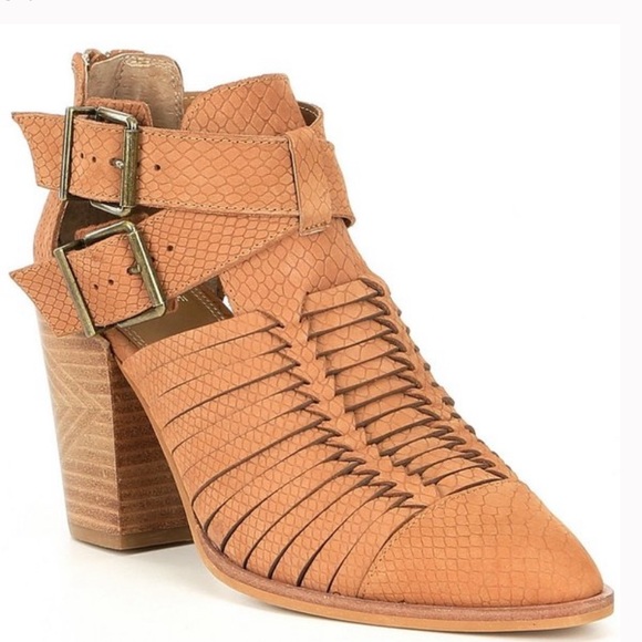 Gianni Bini Wrapped-Up Leather Cut Out Booties Size 10 - Picture 2 of 7